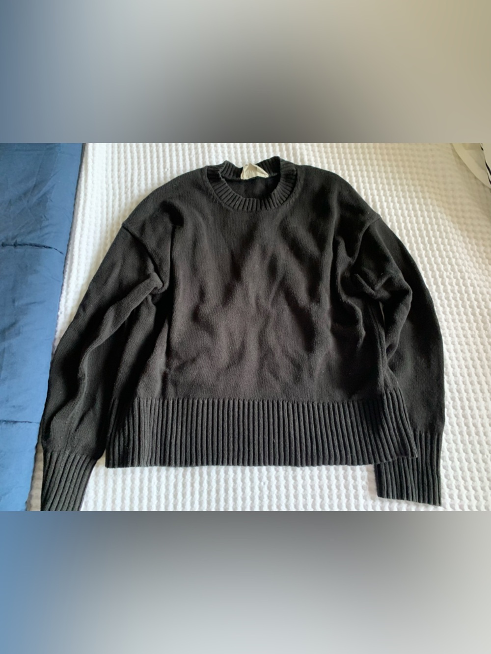 Everlane Black Crewneck Knit Sweater Size Small